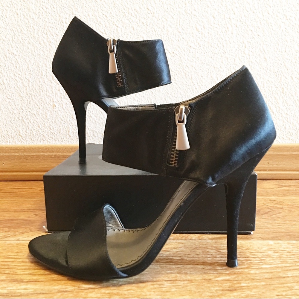 Black zipper heels